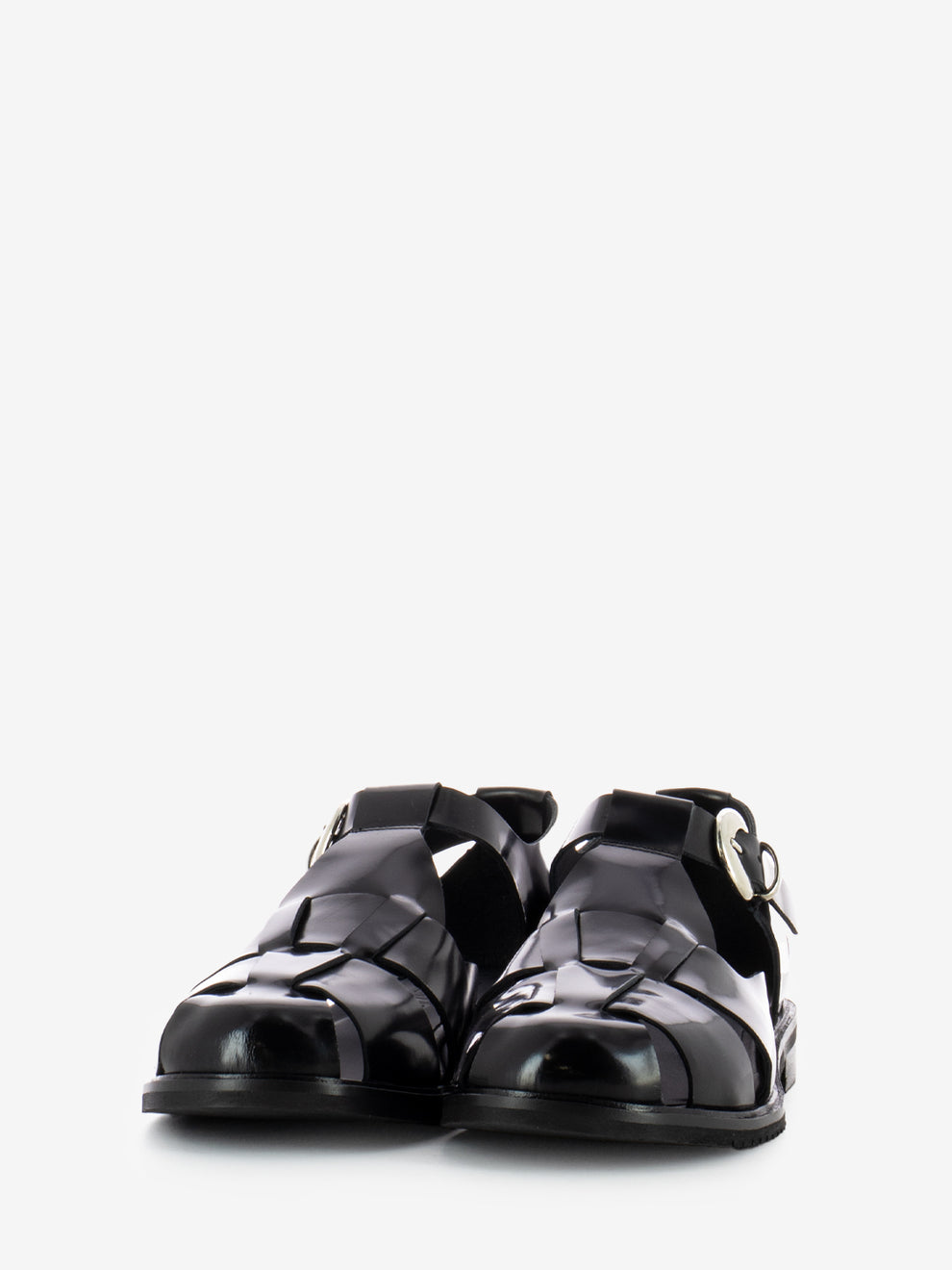 Black abrasive cage sandal