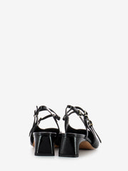 POESIE VENEZIANE - Slingback con cinturini vernice nera