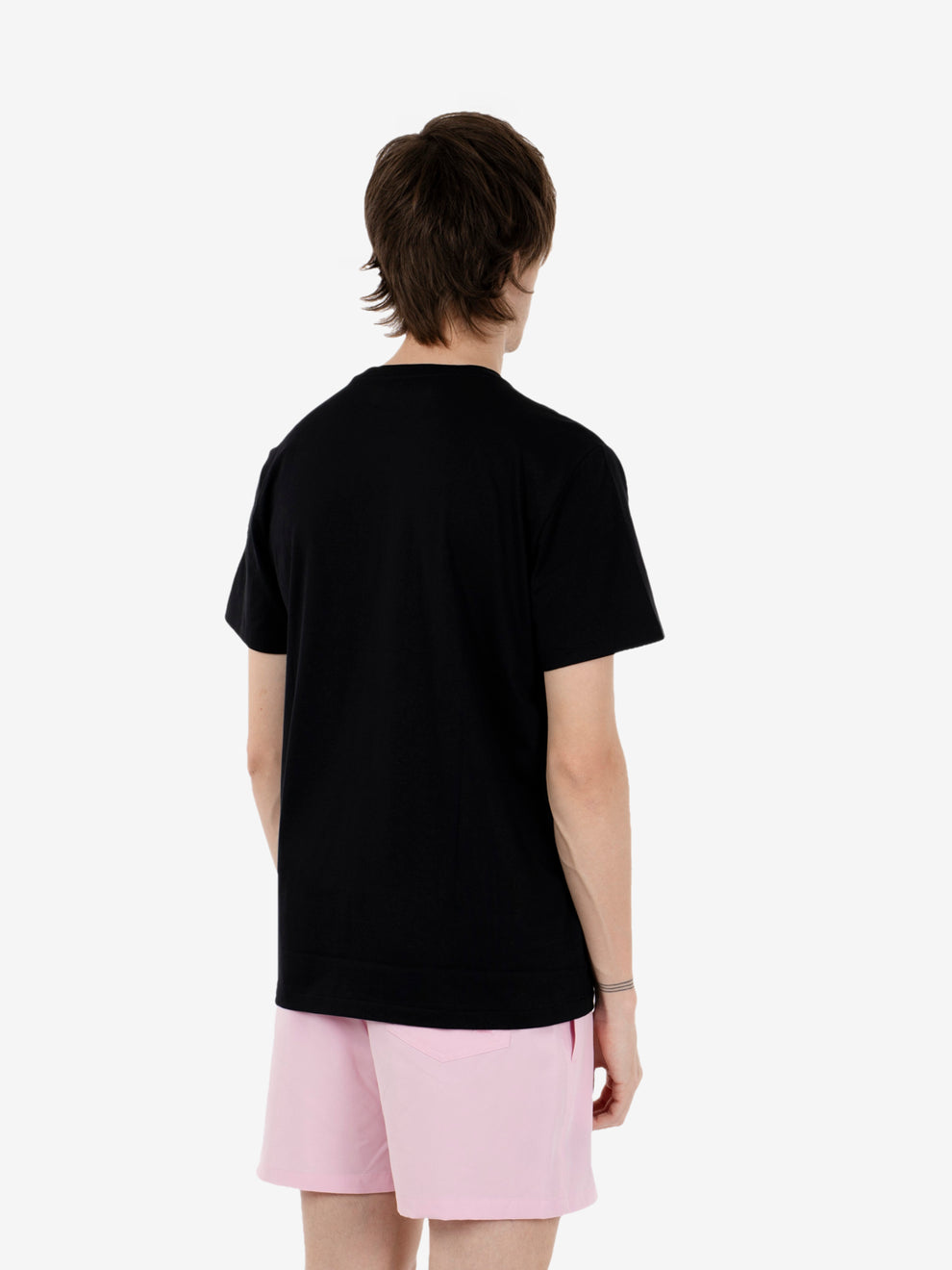 S/S Crew-Sleep top black / white