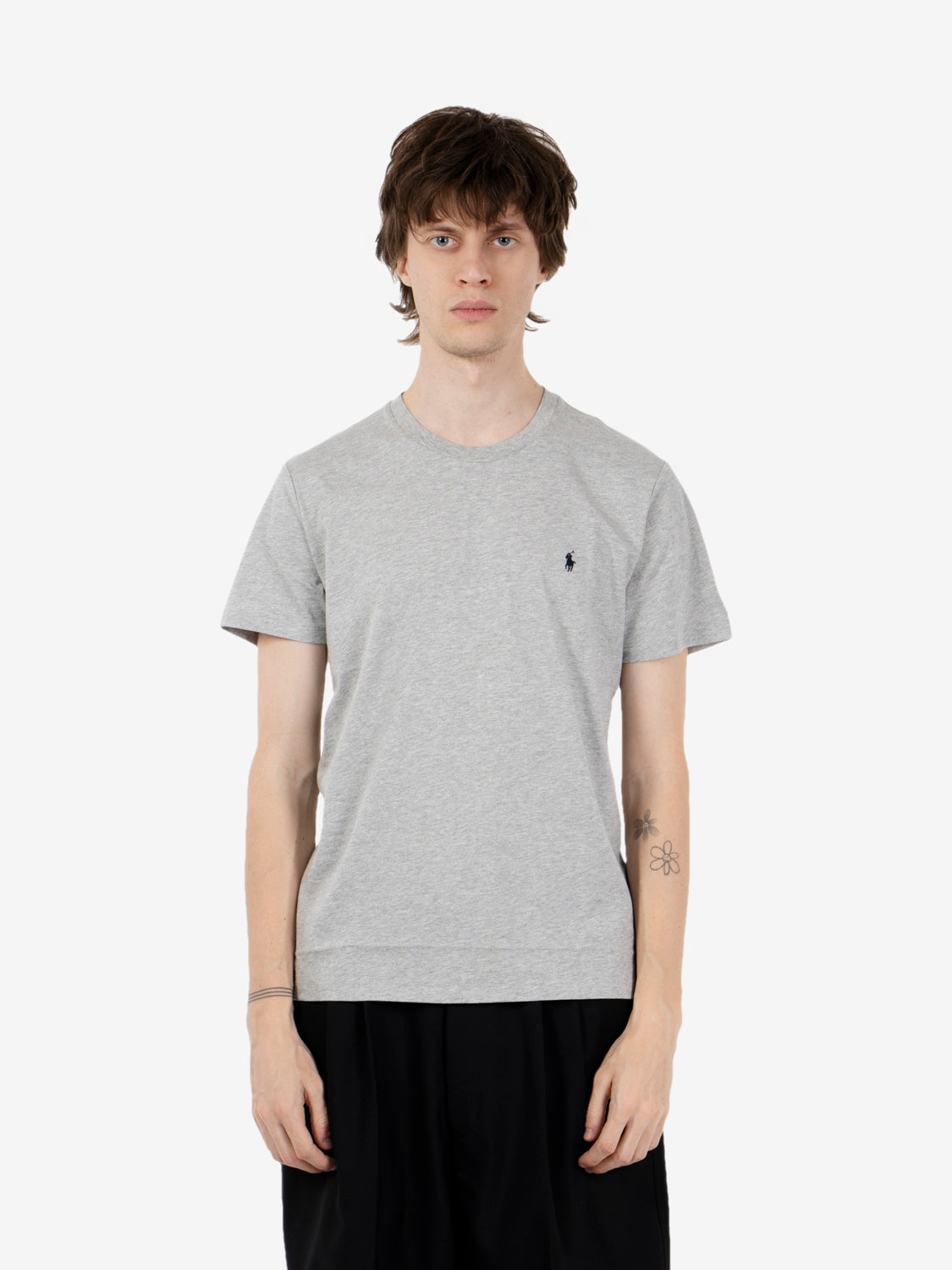 S/S Crew-Sleep top heather / navy