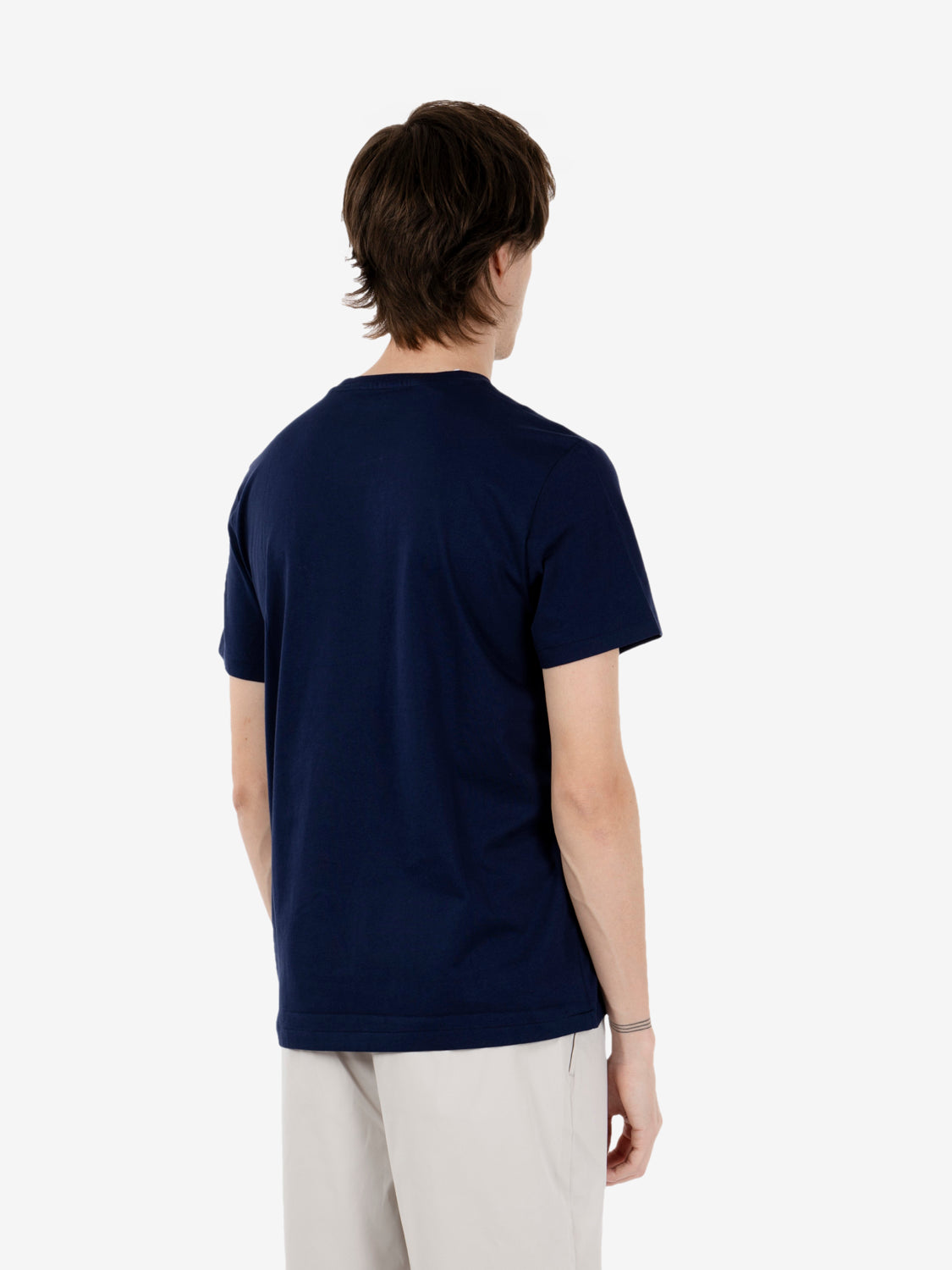 S/S Crew-Sleep top navy / white