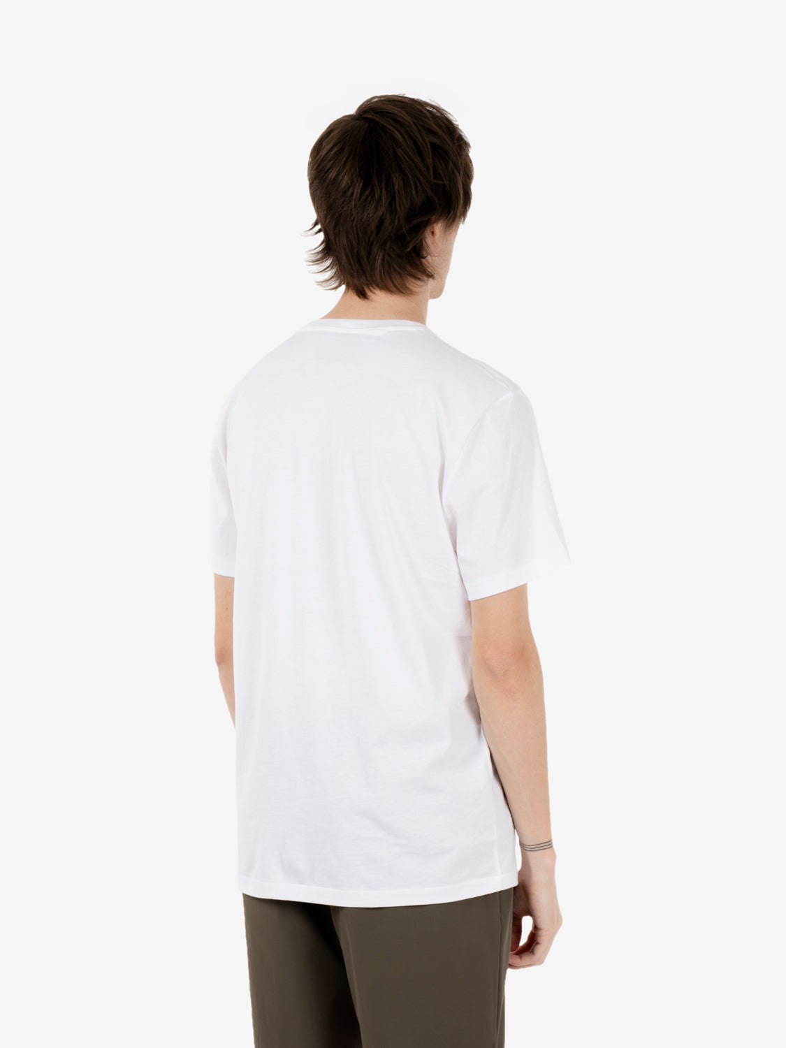 S/S Crew-Sleep top white / navy