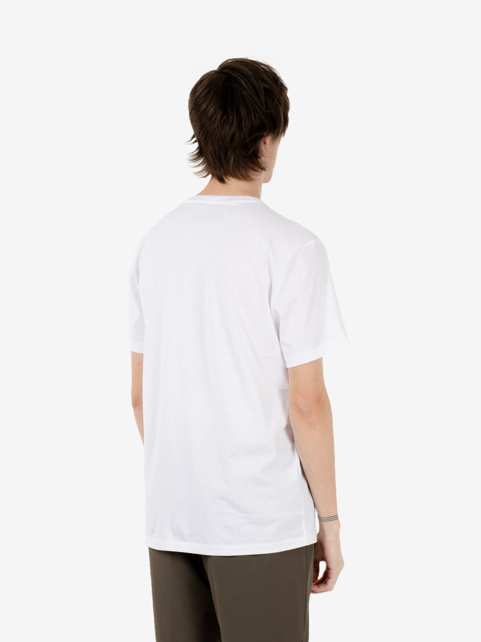 S/S Crew-Sleep top white / navy