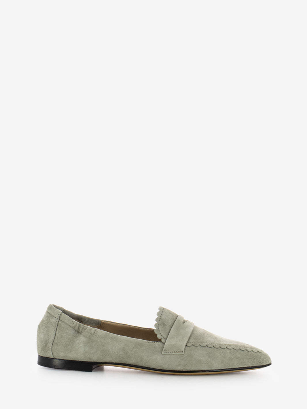 Mocassini a punta Grace camoscio light sage