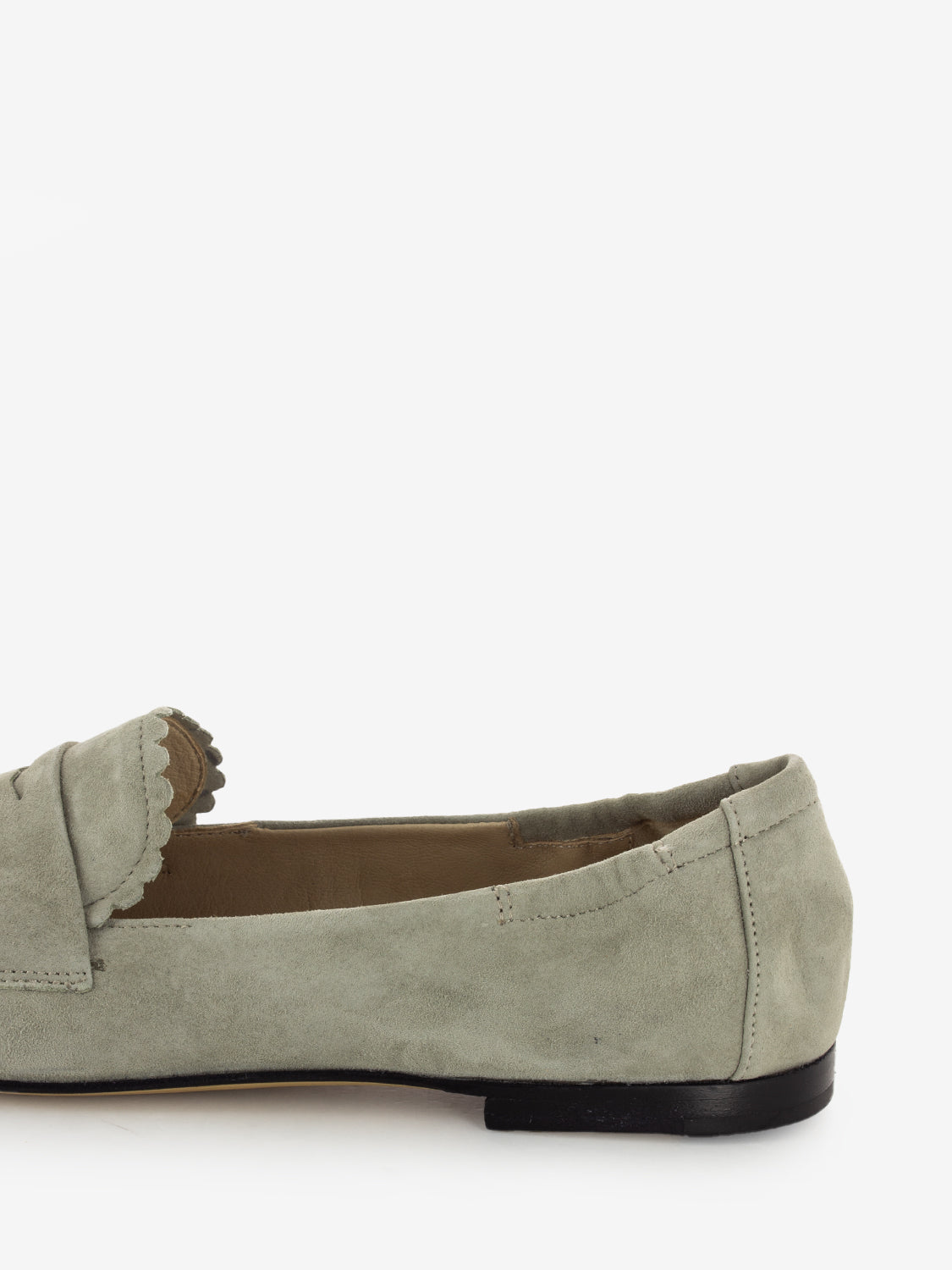 Mocassini a punta Grace camoscio light sage