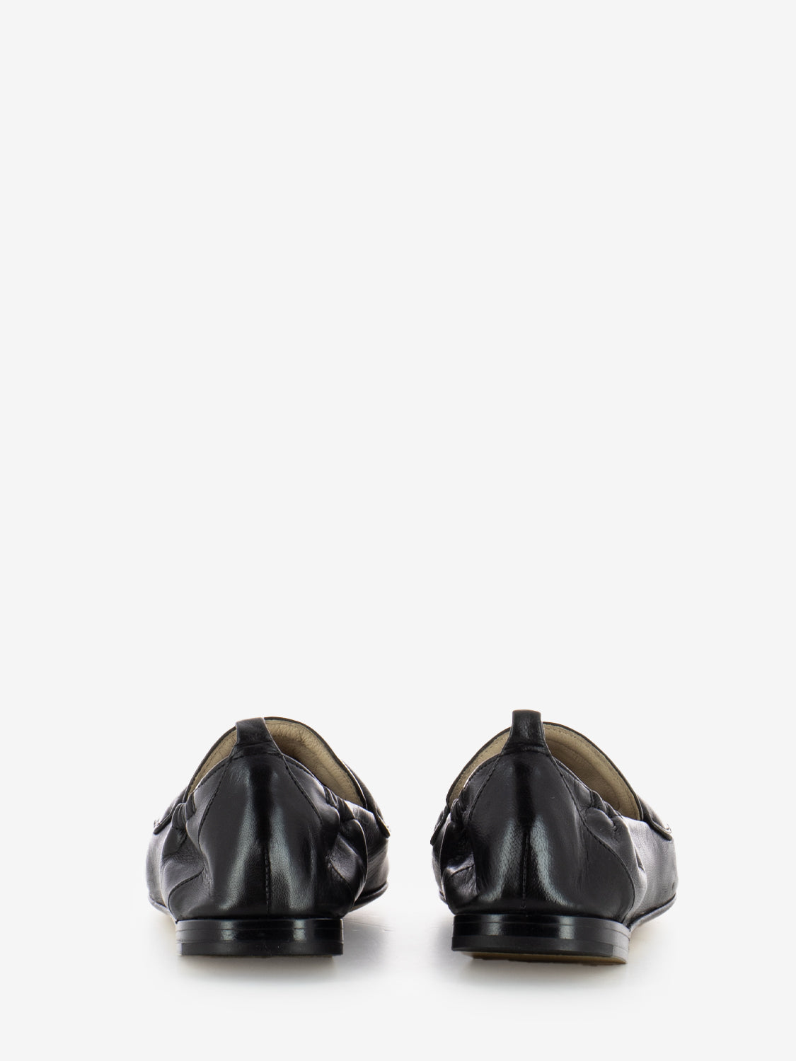 Grace black leather loafers
