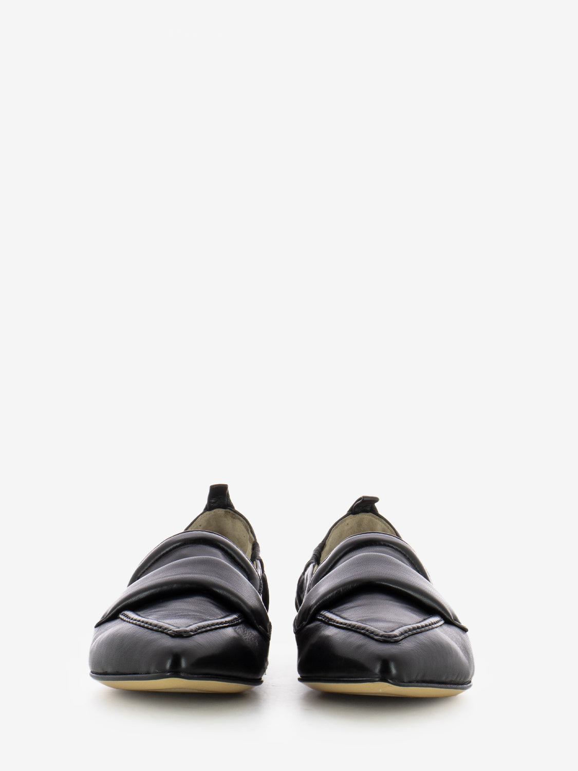 Grace black leather loafers
