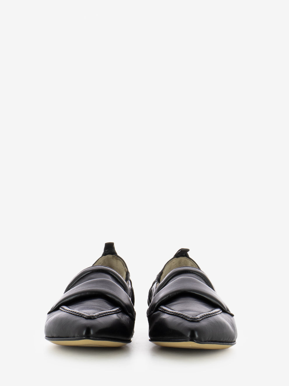 Grace black leather loafers