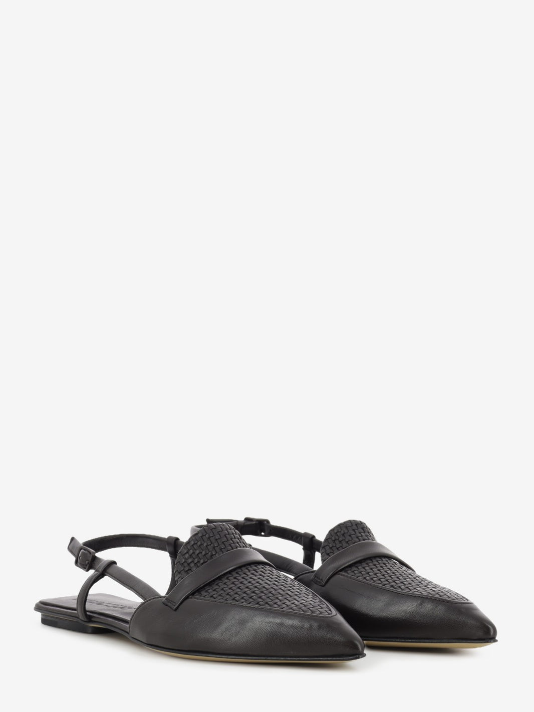 Slingback a punta coffee