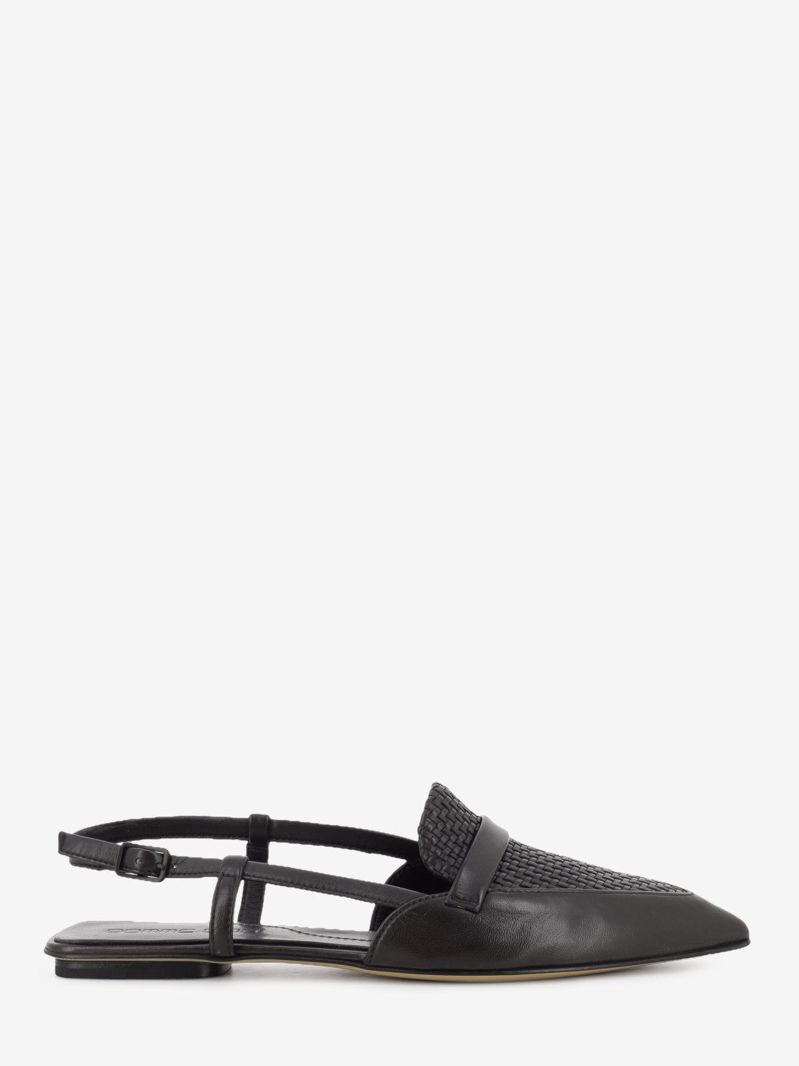 Coffee pointed slingbacks