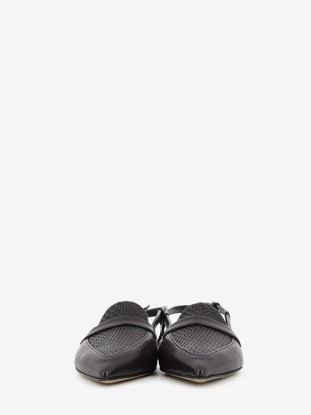 Coffee pointed slingbacks