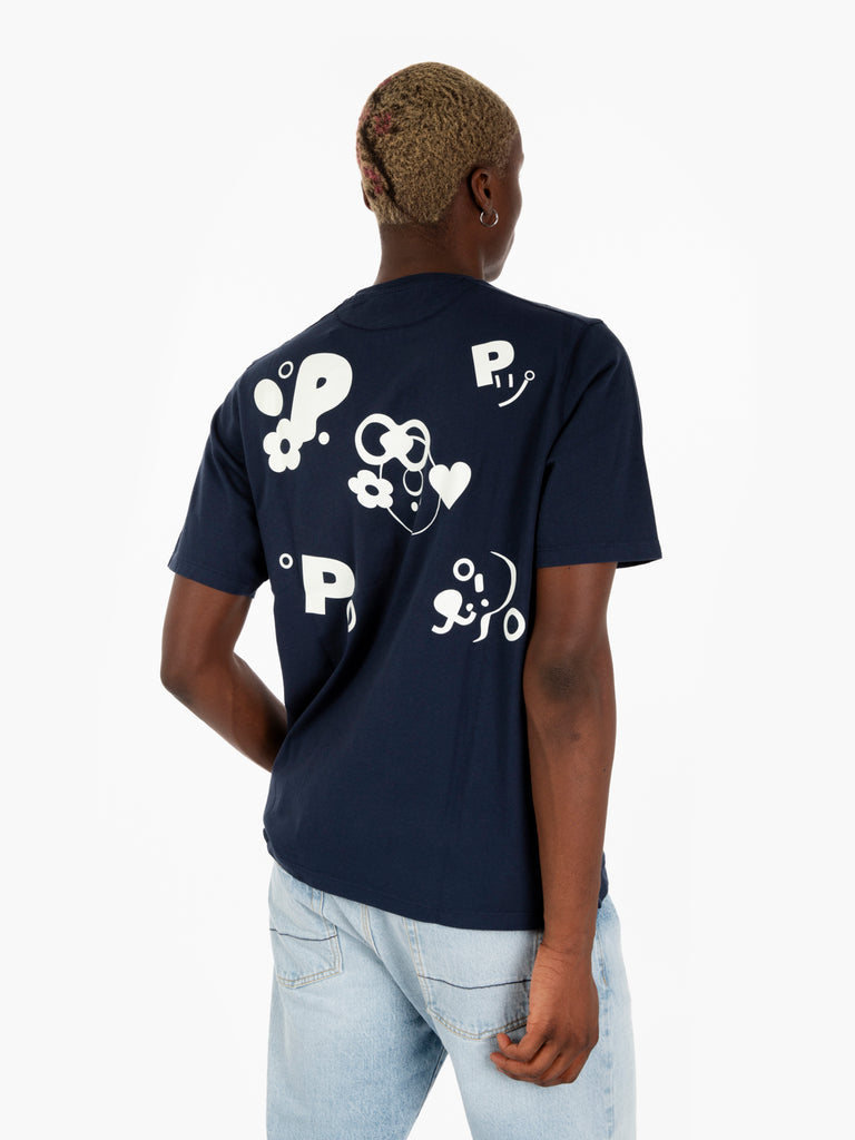 POP TRADING COMPANY - T-shirt Reni nevy / glow in the dark