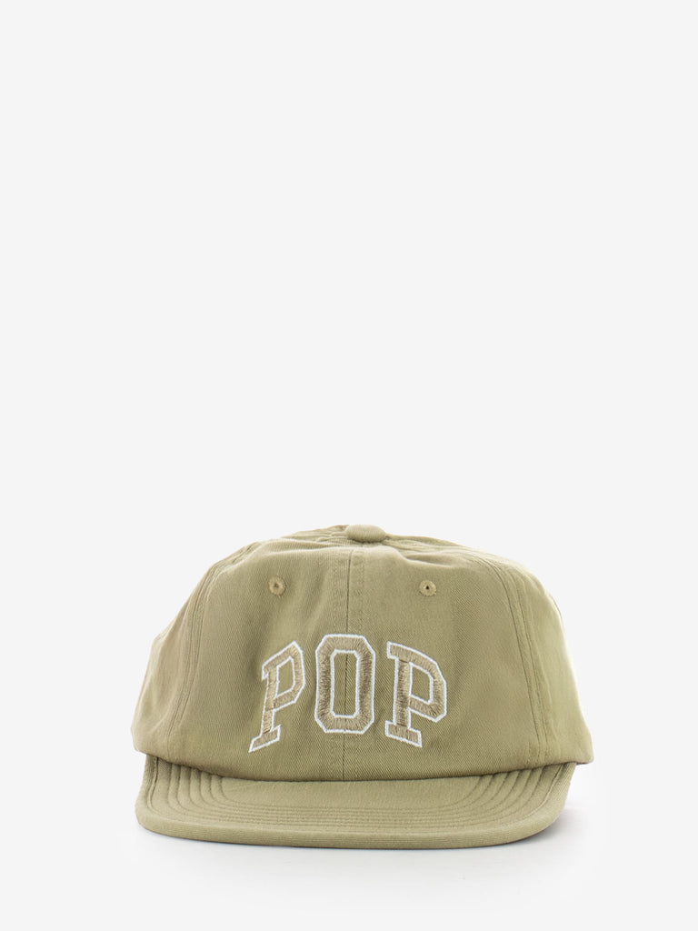 POP TRADING COMPANY - Arch Logo Flexfoam 6 Panel Cap in White Pepper