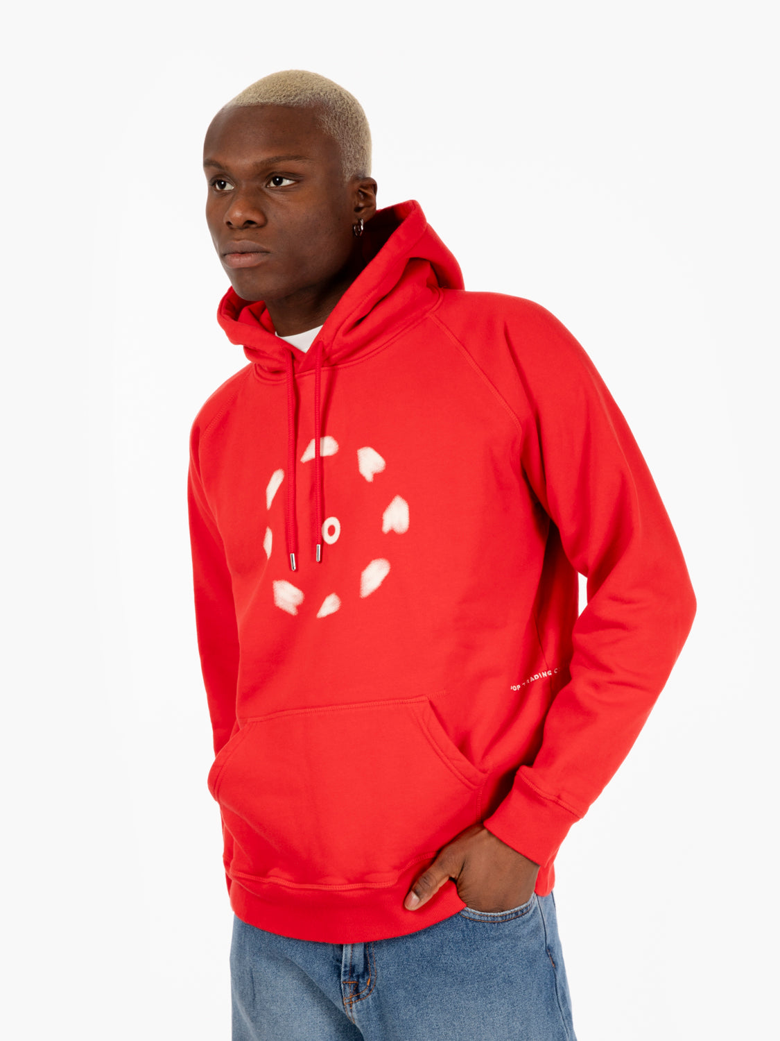Blurred hooded sweat goji berry