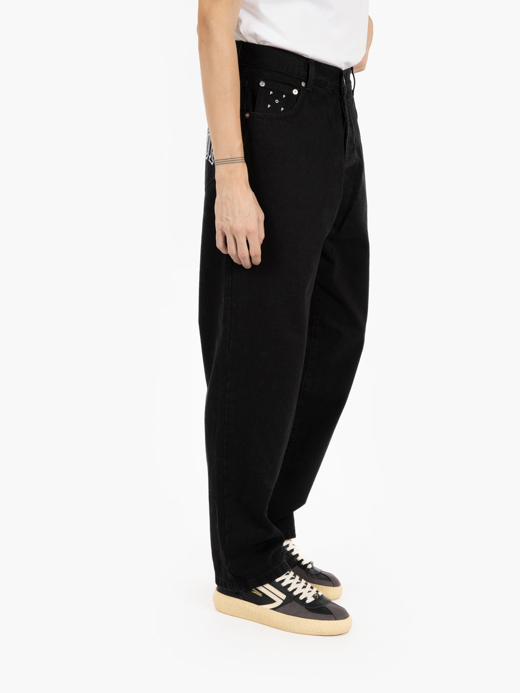 DRS denim arch pants rinsed black