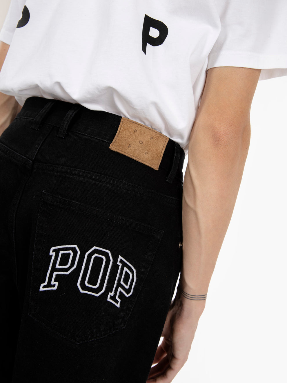 DRS denim arch pants rinsed black