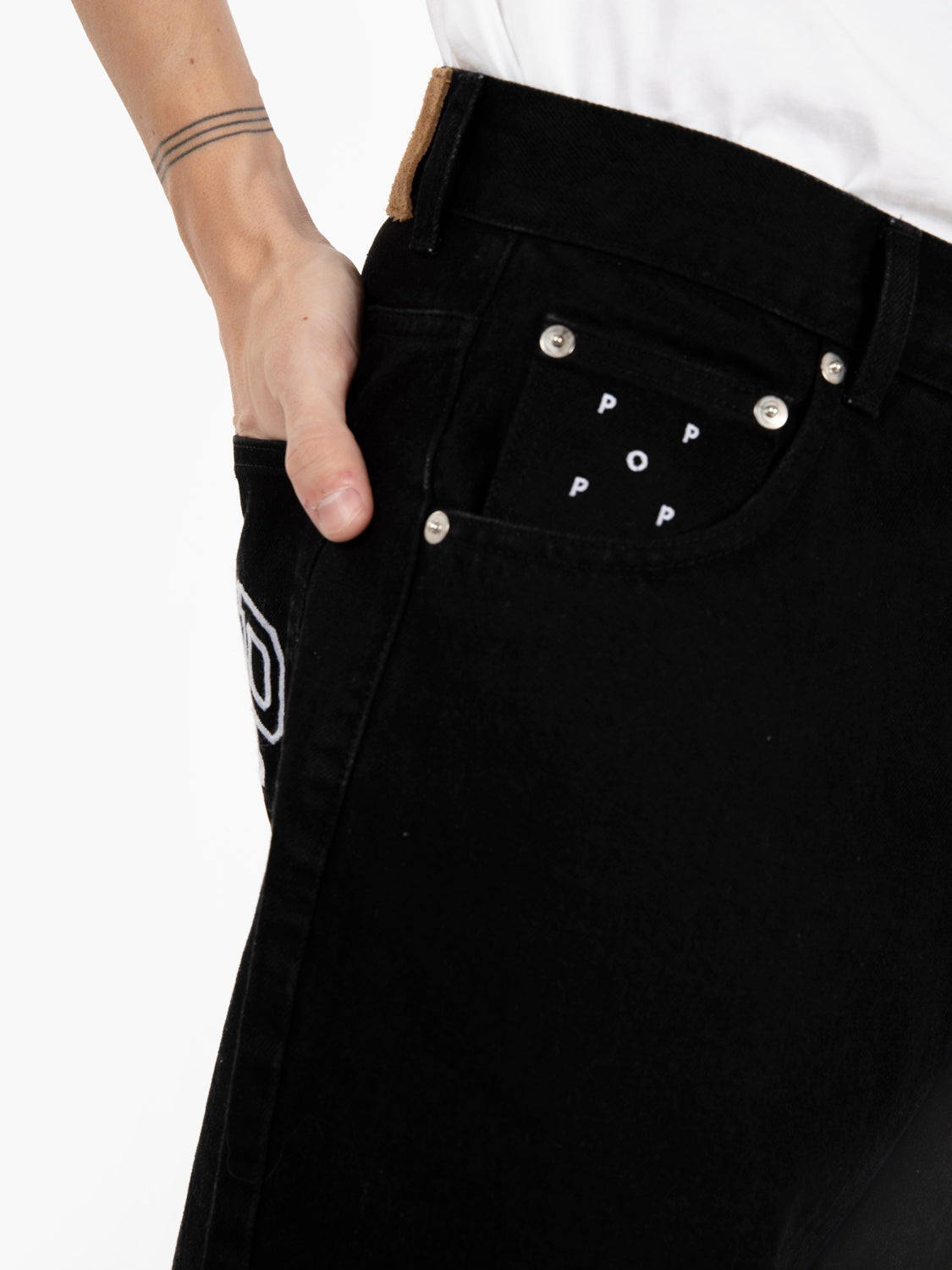 DRS denim arch pants rinsed black