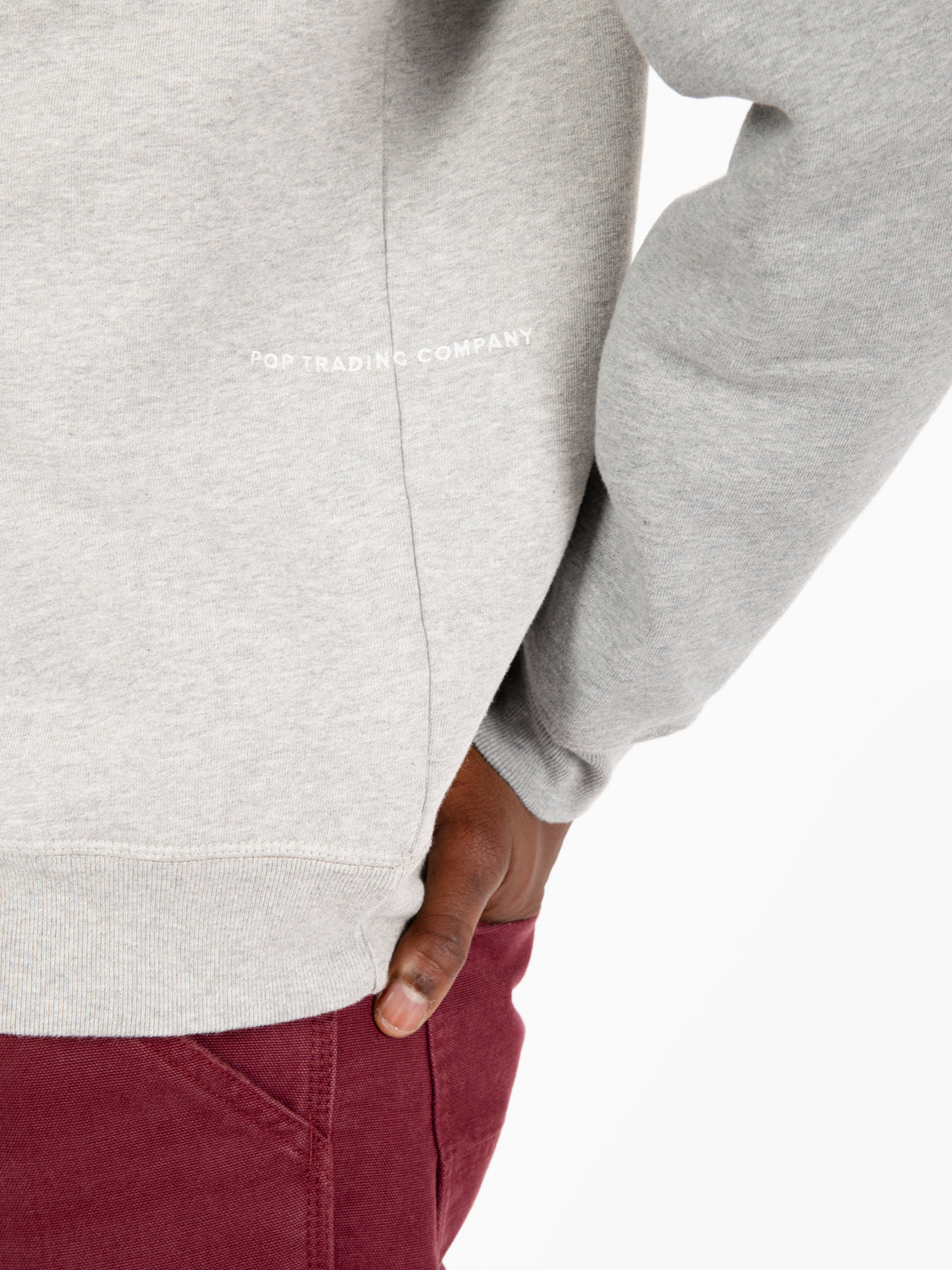 Arch crewneck light gray sweatshirt