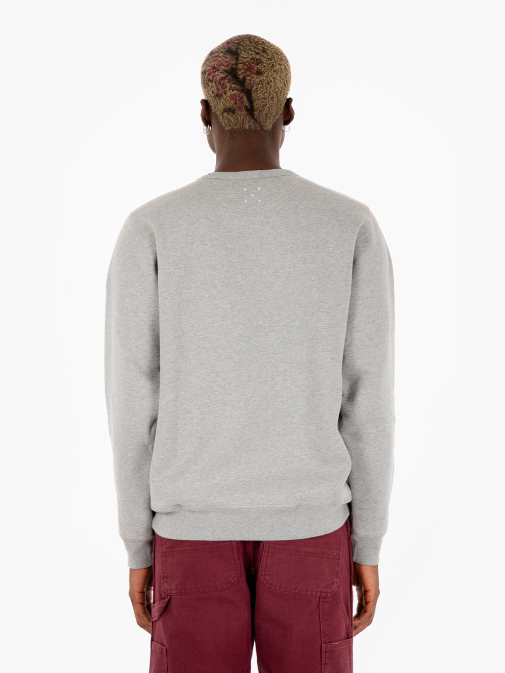 Arch crewneck light gray sweatshirt