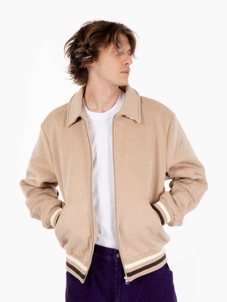 POP TRADING COMPANY - Giacca Varsity beige