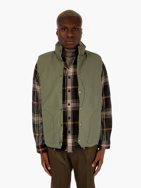 Gilet imbottito double face verde