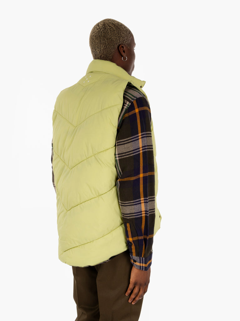 POP TRADING COMPANY - Gilet imbottito double face verde