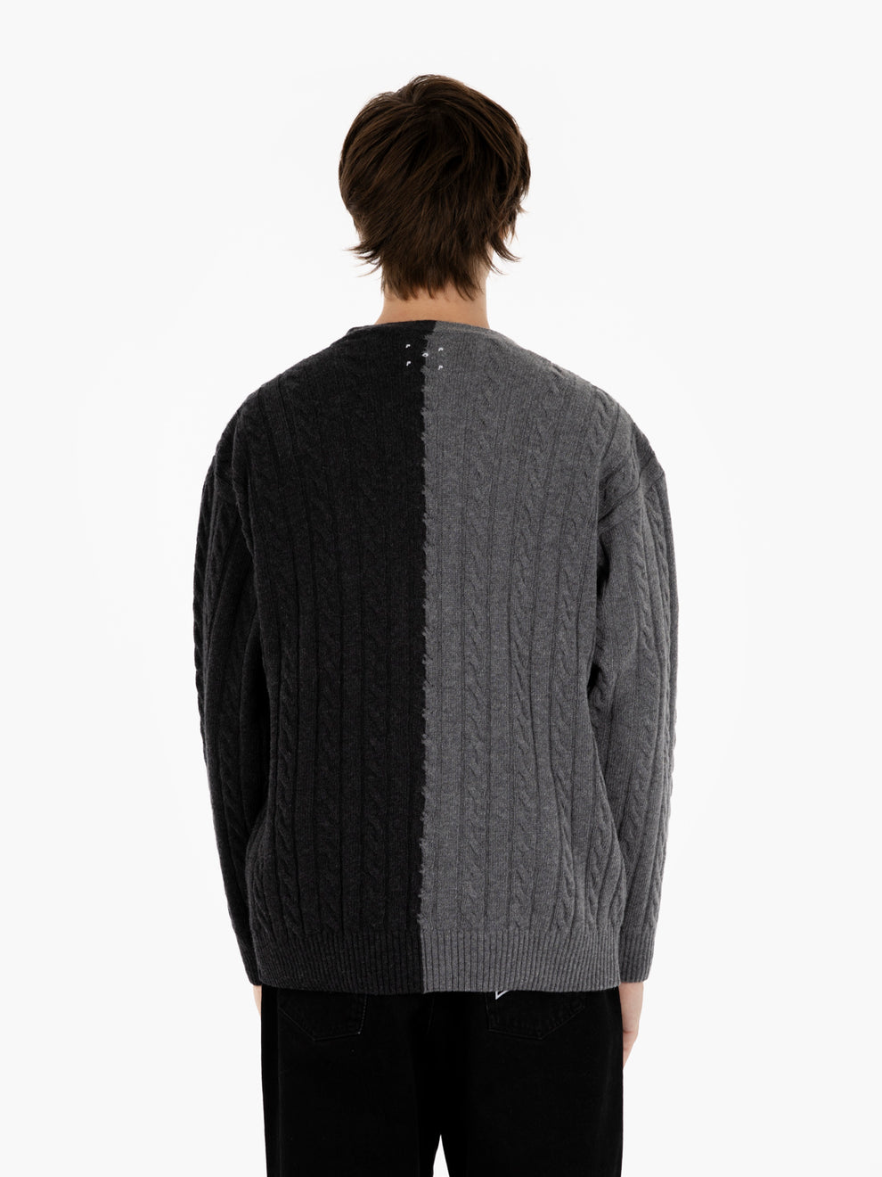 Knitted Cable cardigan anthracite / charcoal