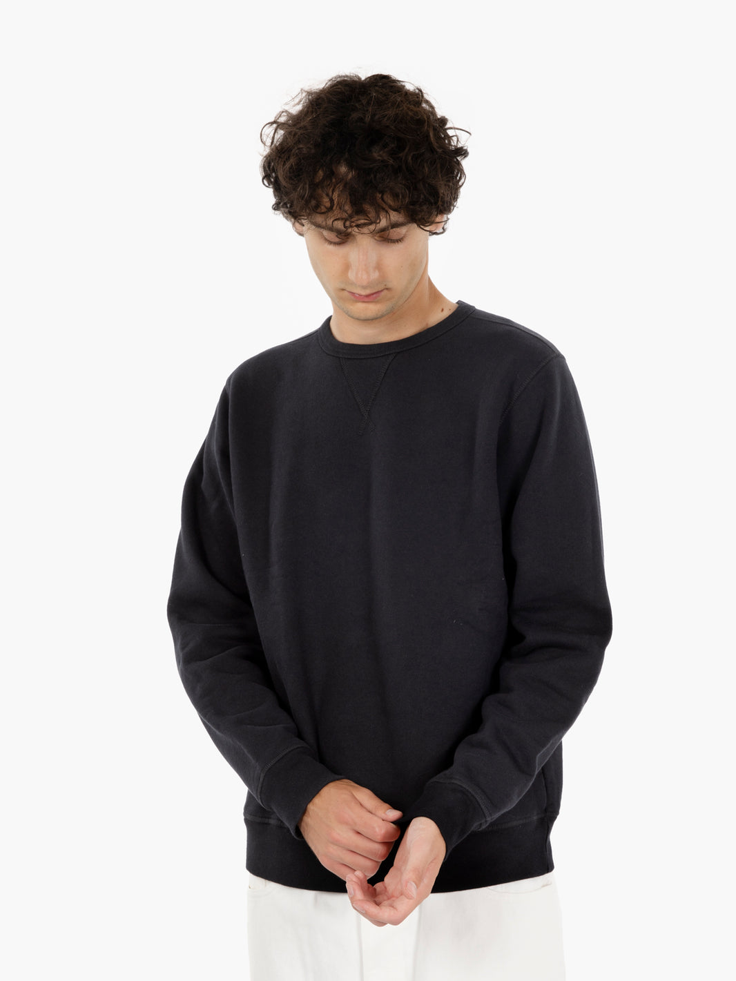 Sweat black / white crewneck logo
