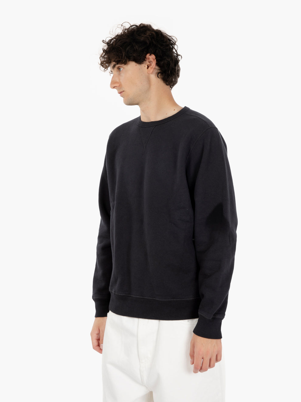 Sweat black / white crewneck logo