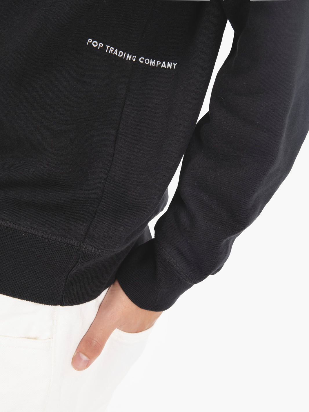 Sweat black / white crewneck logo