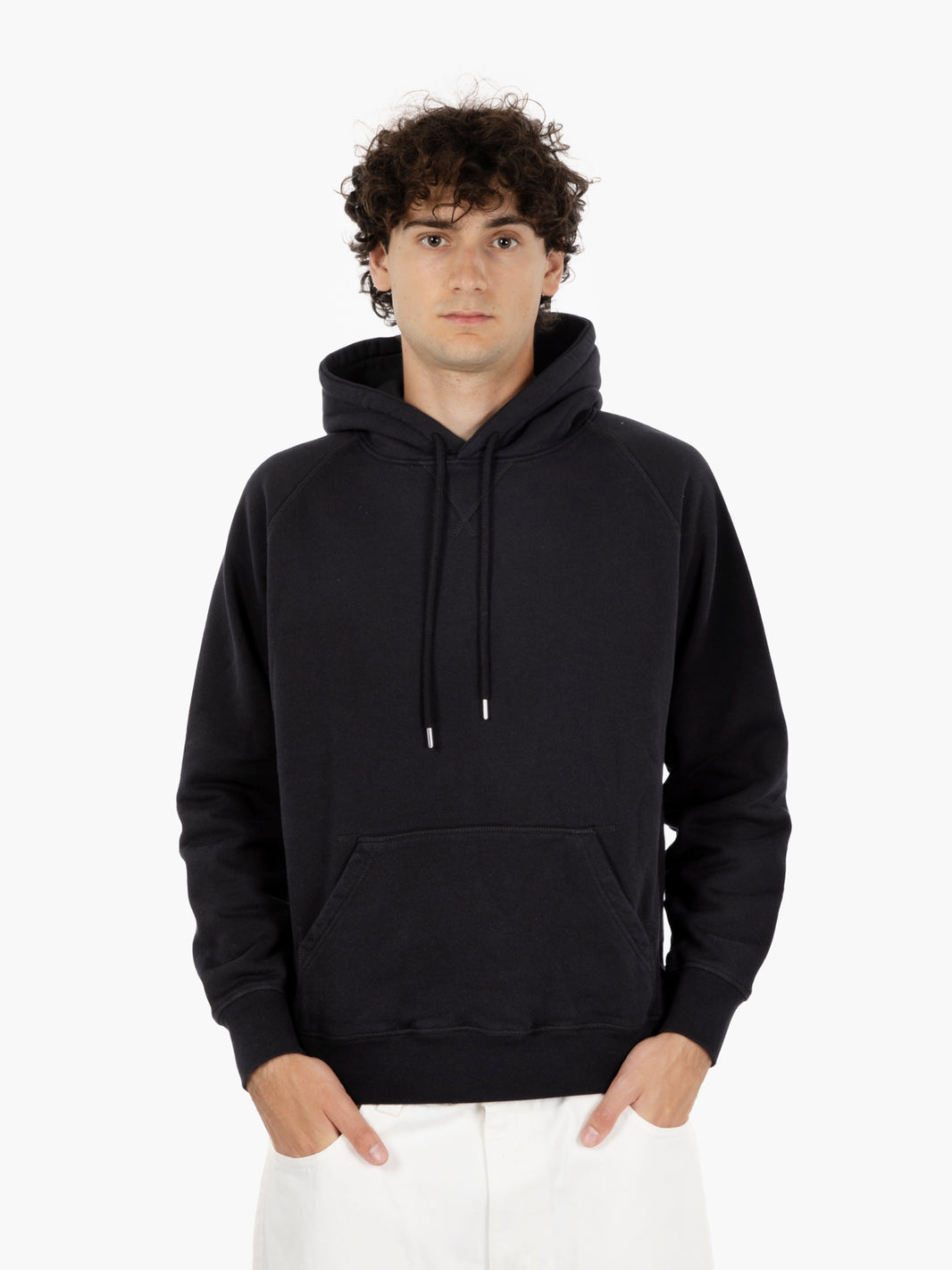 Hooded sweat black / white logo