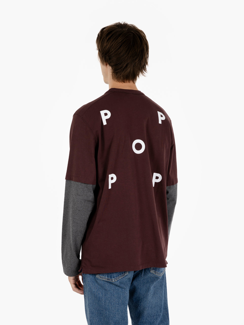 Fudge / charcoal t-shirt sleeve logo
