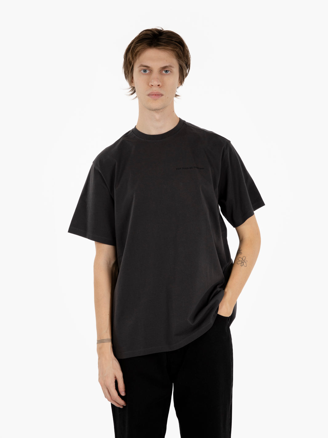 Logo t-shirt anthracite / black