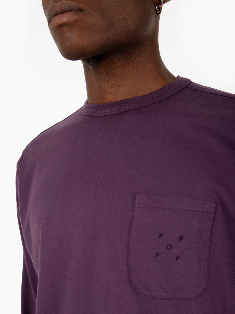 POP TRADING COMPANY - Maglia Pocket mysterioso viola