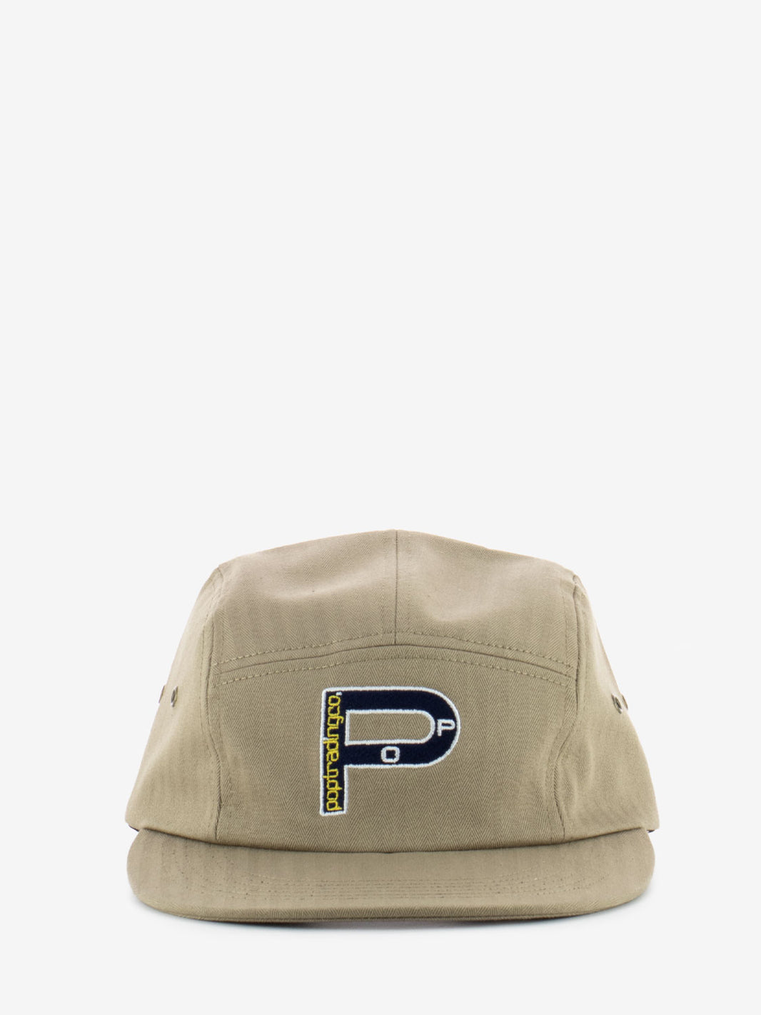 Nautical herringbone fivepanel hat khaki