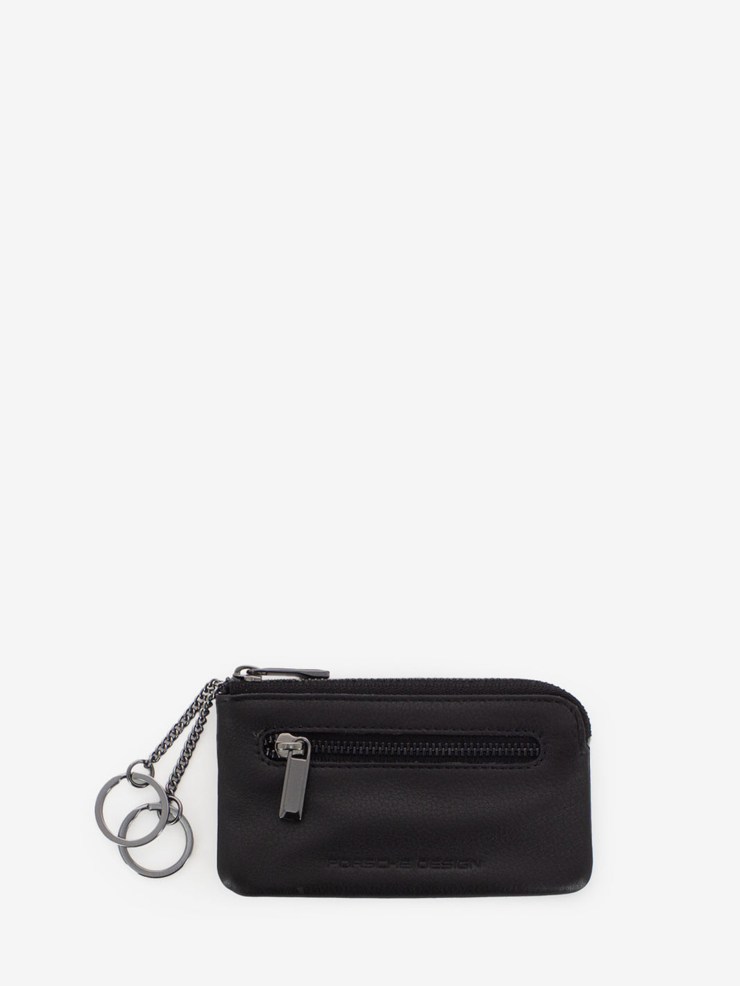Black leather key case 