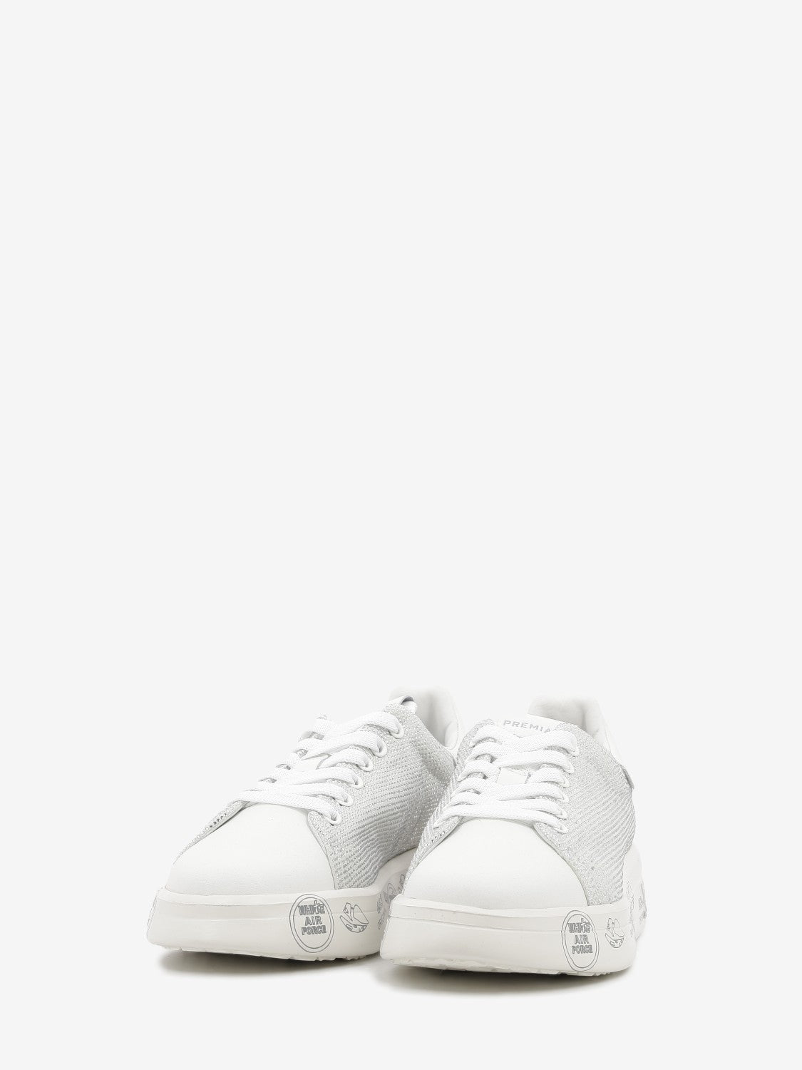 Sneakers Belle bianco glitter