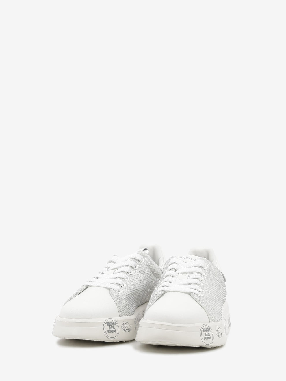 Sneakers Belle bianco glitter