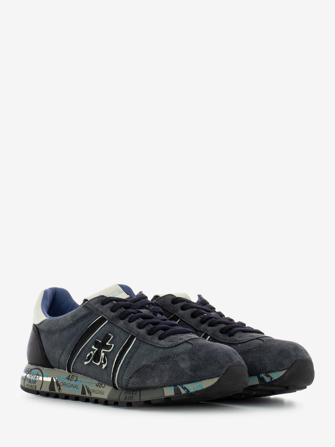 Lucy dark blue / dark brown sneakers