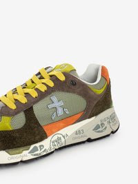 Mase brown / military green / orange sneakers
