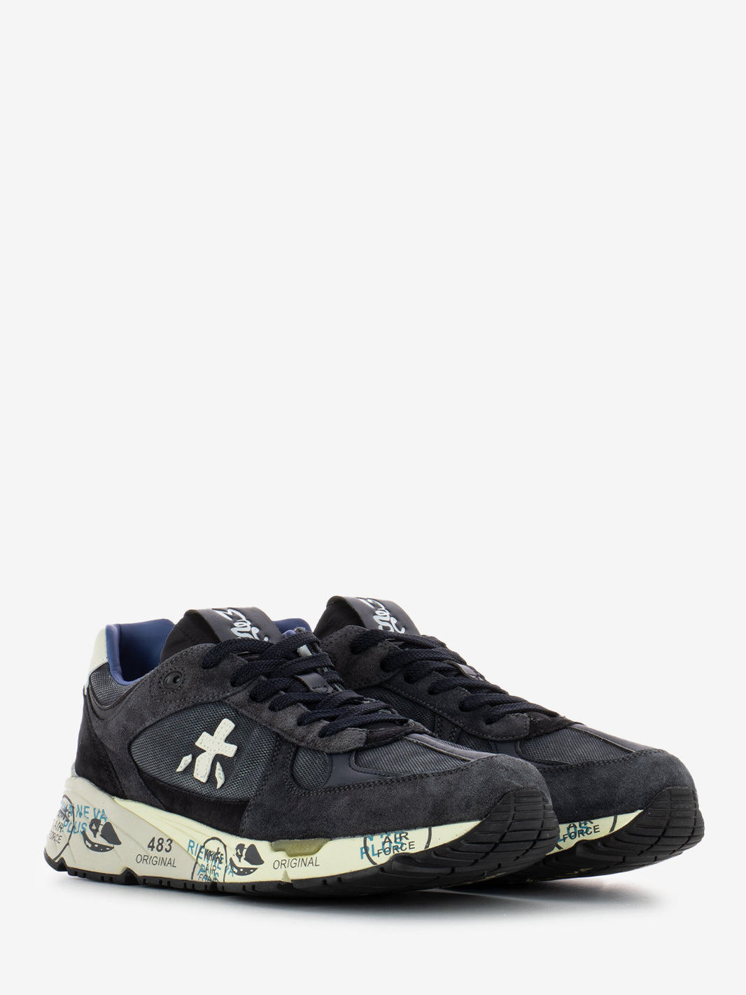Mase dark blue / dark brown sneakers