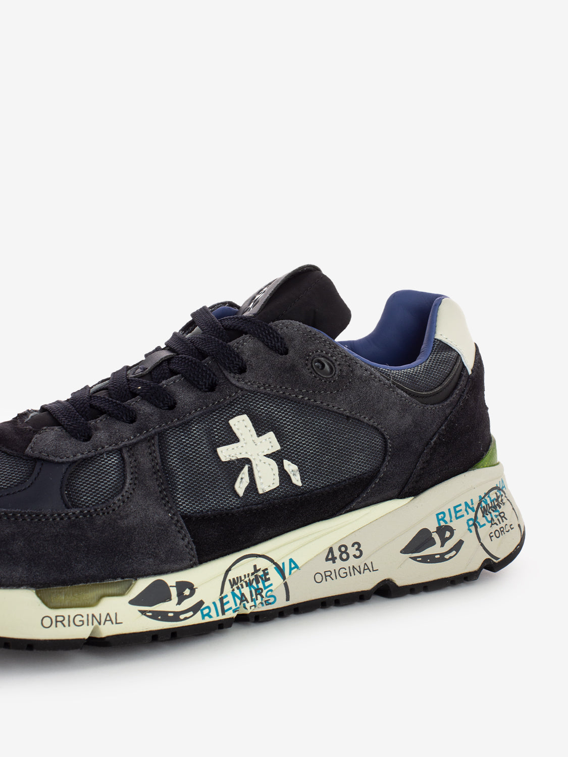 Mase dark blue / dark brown sneakers