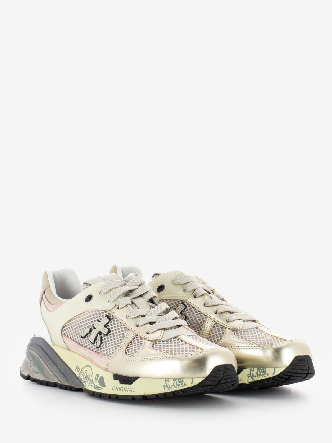 Premiata - Mased 7403 pink / gold sneakers | STIMM