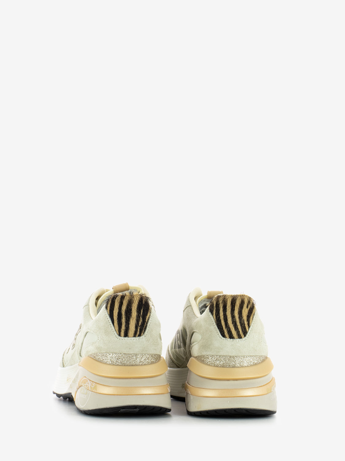 Sneakers Moerund suede e mesh beige / gold