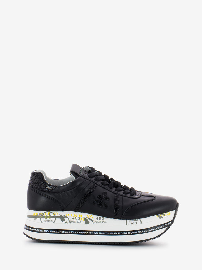 PREMIATA - Sneakers platform Beth in pelle black