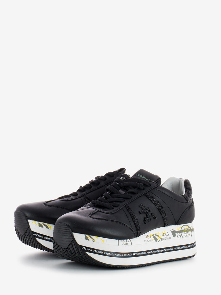 PREMIATA - Sneakers platform Beth in pelle black