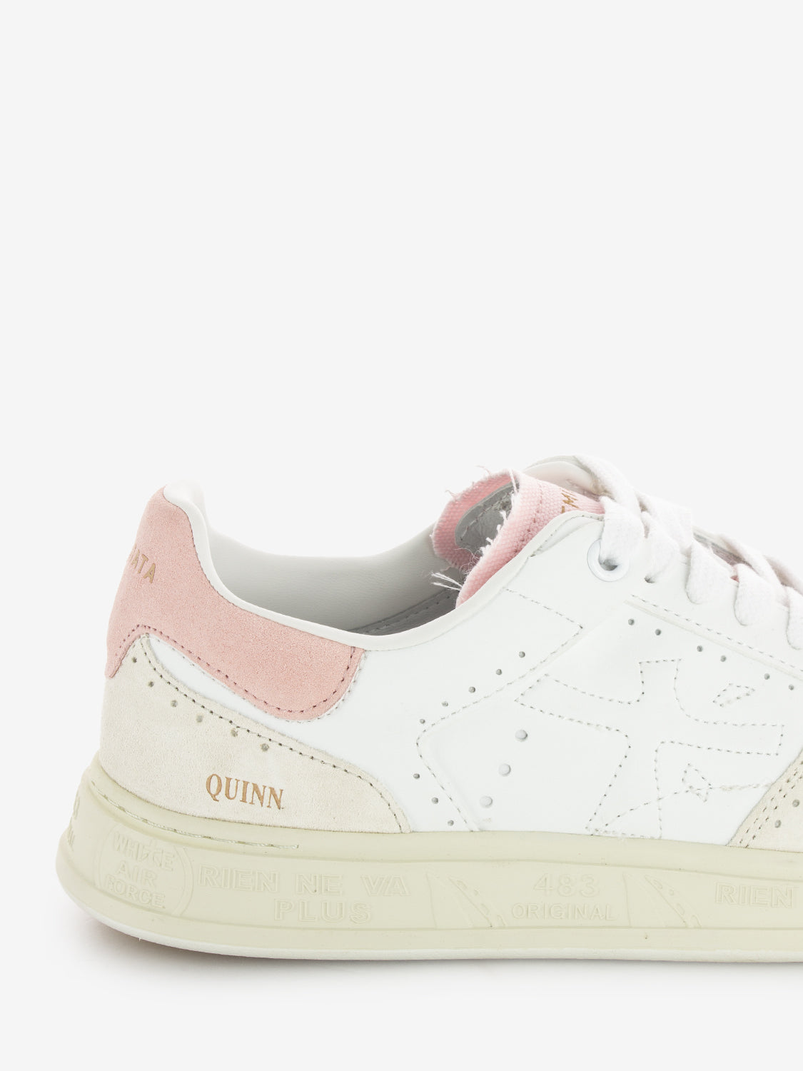 Quinnd white / light rose sneakers