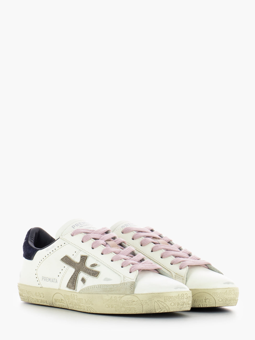 STEVEND OFF WHITE/BLUE SNEAKERS STEVEND_7602