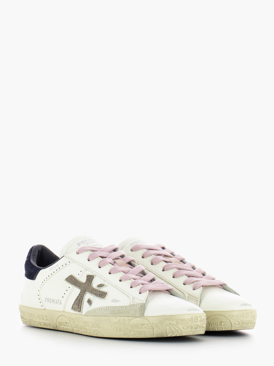 STEVEND OFF WHITE/BLUE SNEAKERS STEVEND_7602