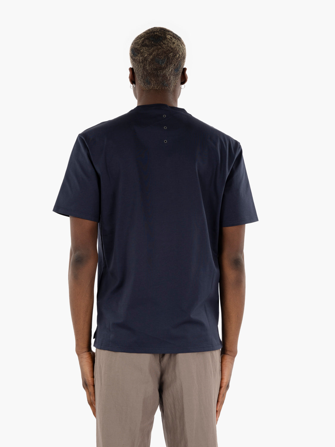 T-shirt with hole detail on the back blue